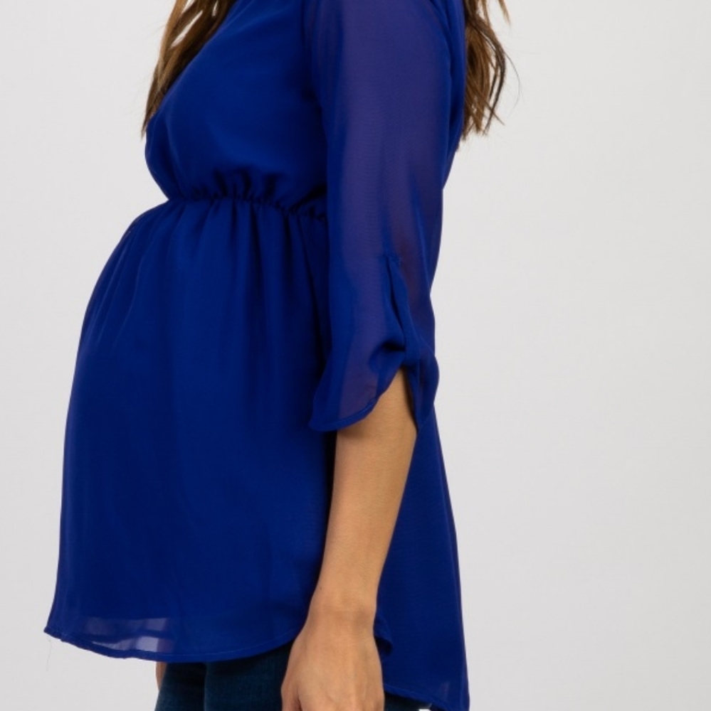 Cobalt Maternity Blouse